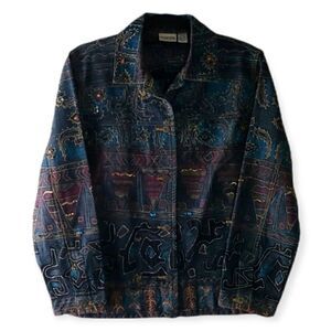 Chico's Embellished Jean Jacket Size 8